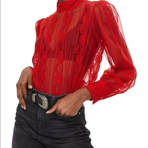 Topshop Lace Blouse